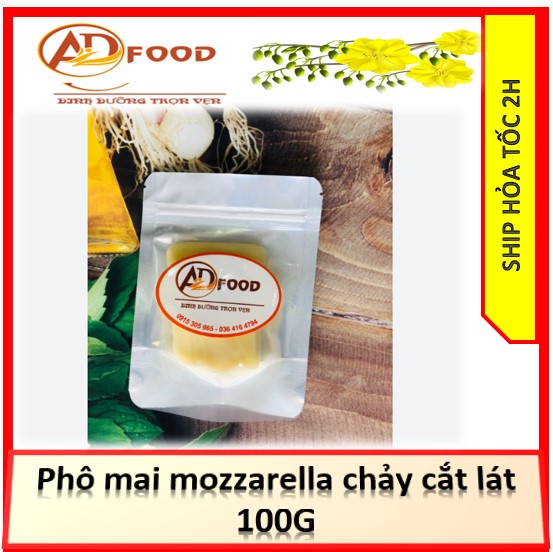 Phô mai mozzarella chảy cắt lát 100G