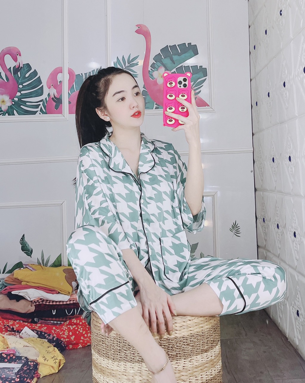 [KÈM ẢNH VIDEO THẬT] Đồ Bộ Pijama - Bộ lụa đùi LATIN cao cấp