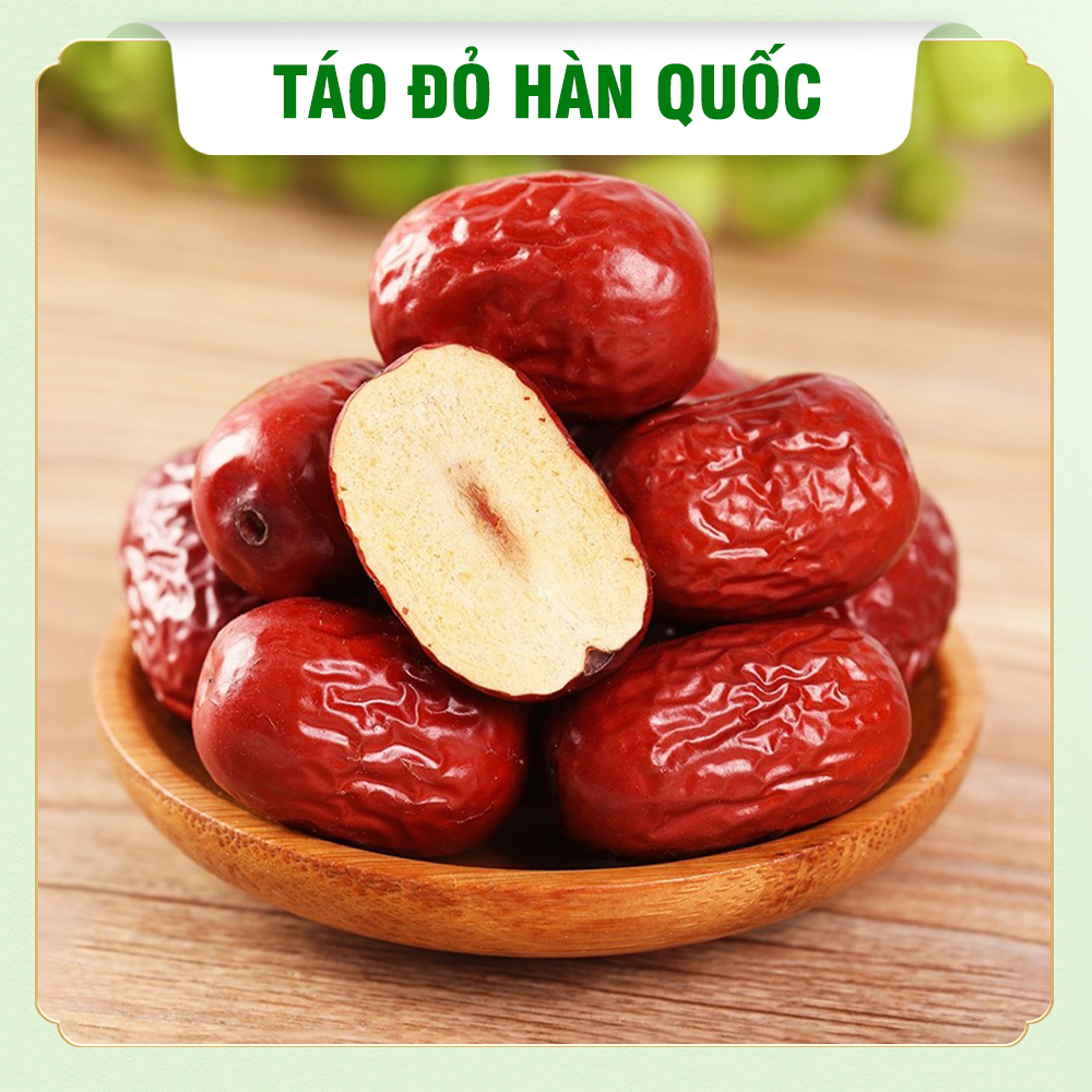 Táo đỏ Hàn Quốc 100g, trà táo đỏ Tân Cương, quả to, dày thịt, hạt nhỏ, vị ngọt, dùng ăn vặt, pha trà, hầm canh
