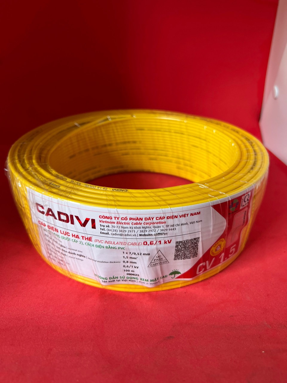 Dây điện đôi Cadivi VCmd 2x1.5 ( Cuộn 100m)