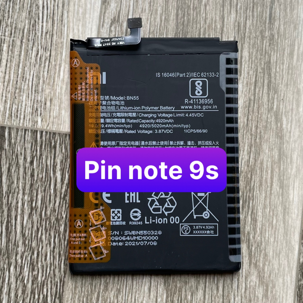 Pin Xiaomi Redmi Note 9s BN55 Dung Lượng 5020mAh