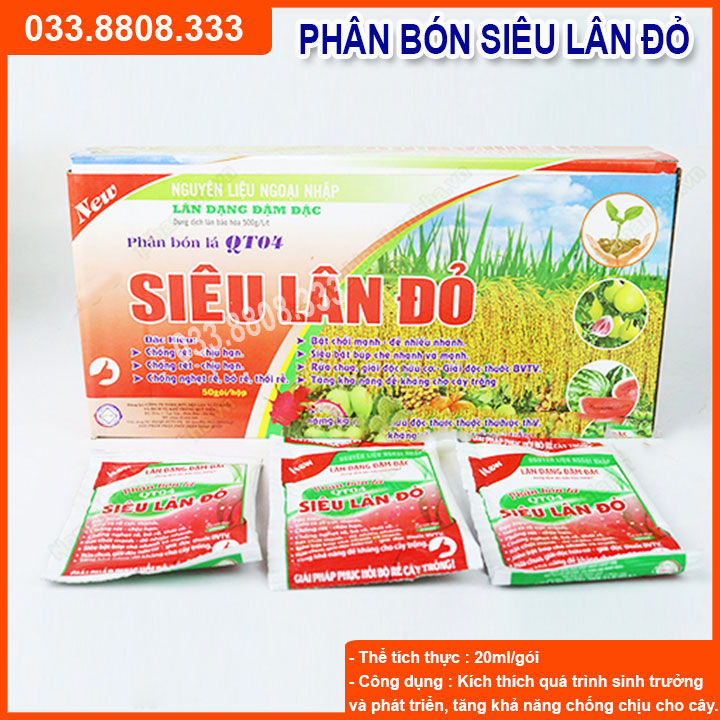 Phân bón lá Siêu lân đỏ Ra rễ cực mạnh 20ml dùng hiệu quả cho lan, cây cảnh trồng chậu