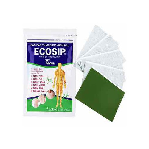 Cao dán Ecosip (20 gói x 5 miếng/hộp)