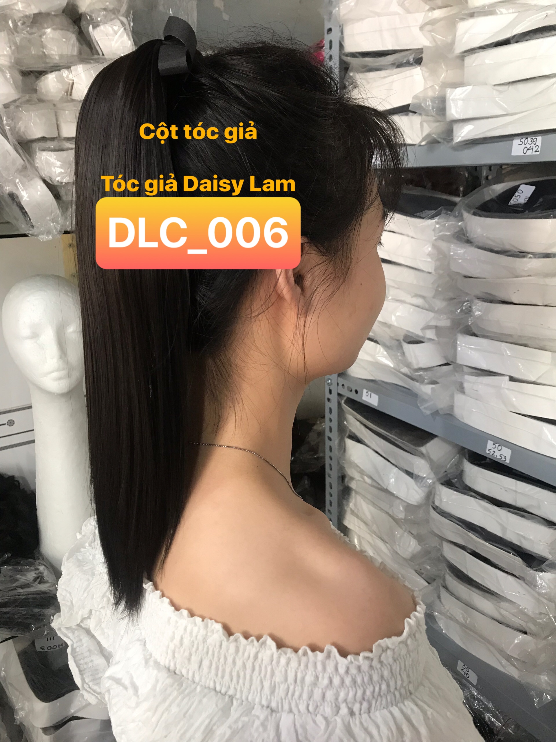 [ HÌNH THẬT ] - CỘT TÓC THẲNG NGẮN NGANG VAI 45CM C006