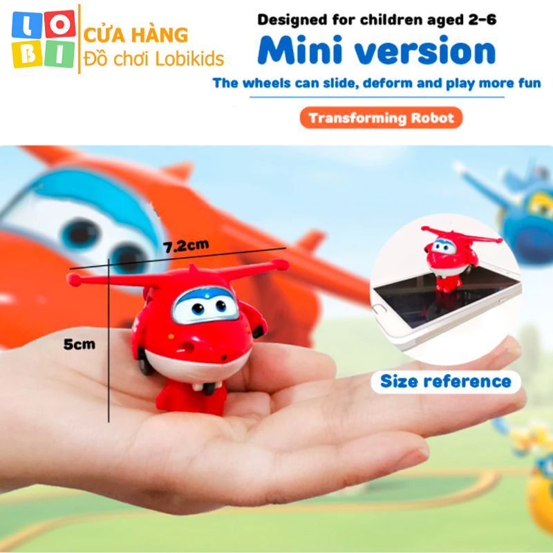 Đội bay siêu đẳng superwings mini siêu cấp biến hình robot - Lobikids