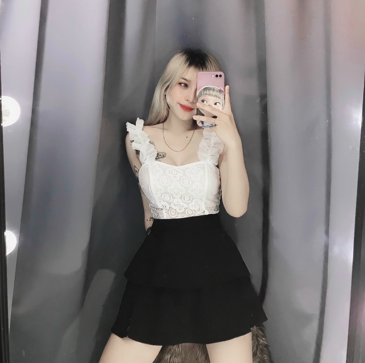 [HCM]ÁO REN 2 DÂY ÔM BODY SIÊU TÔN DÁNG