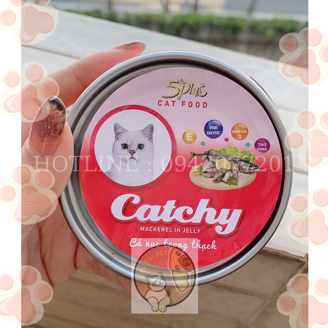 (MIỄN SHIP) Pate cho mèo làm từ thịt cá thật CATCHY 170g