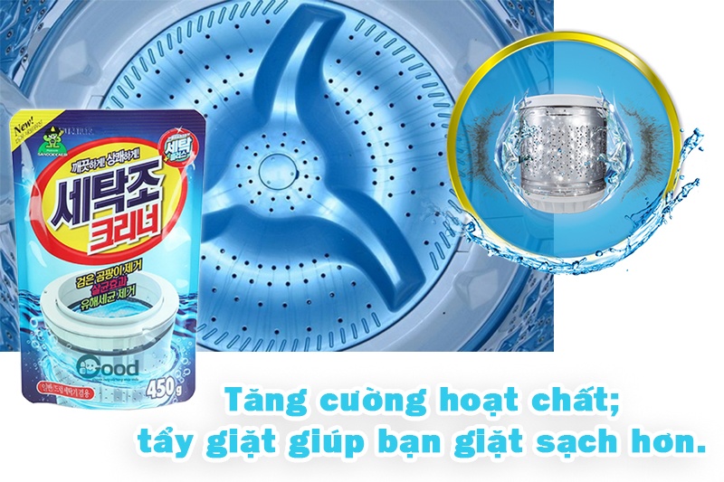 BỘT TẨY VỆ SINH LÒNG MÁY GIẶT Sandokkaebi