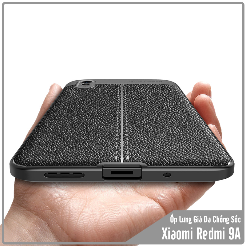Ốp lưng cho Xiaomi Redmi 9A Giả da chống sốc