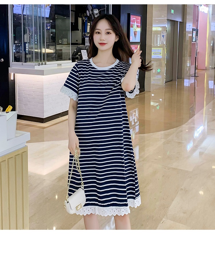 [HCM]Đầm bầu suông thun sọc kẻ DN21