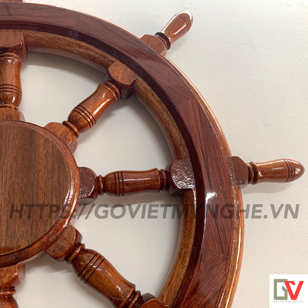 Vô Lăng Tàu Gỗ Trang Trí Ø60cm (Không Đồng Hồ)