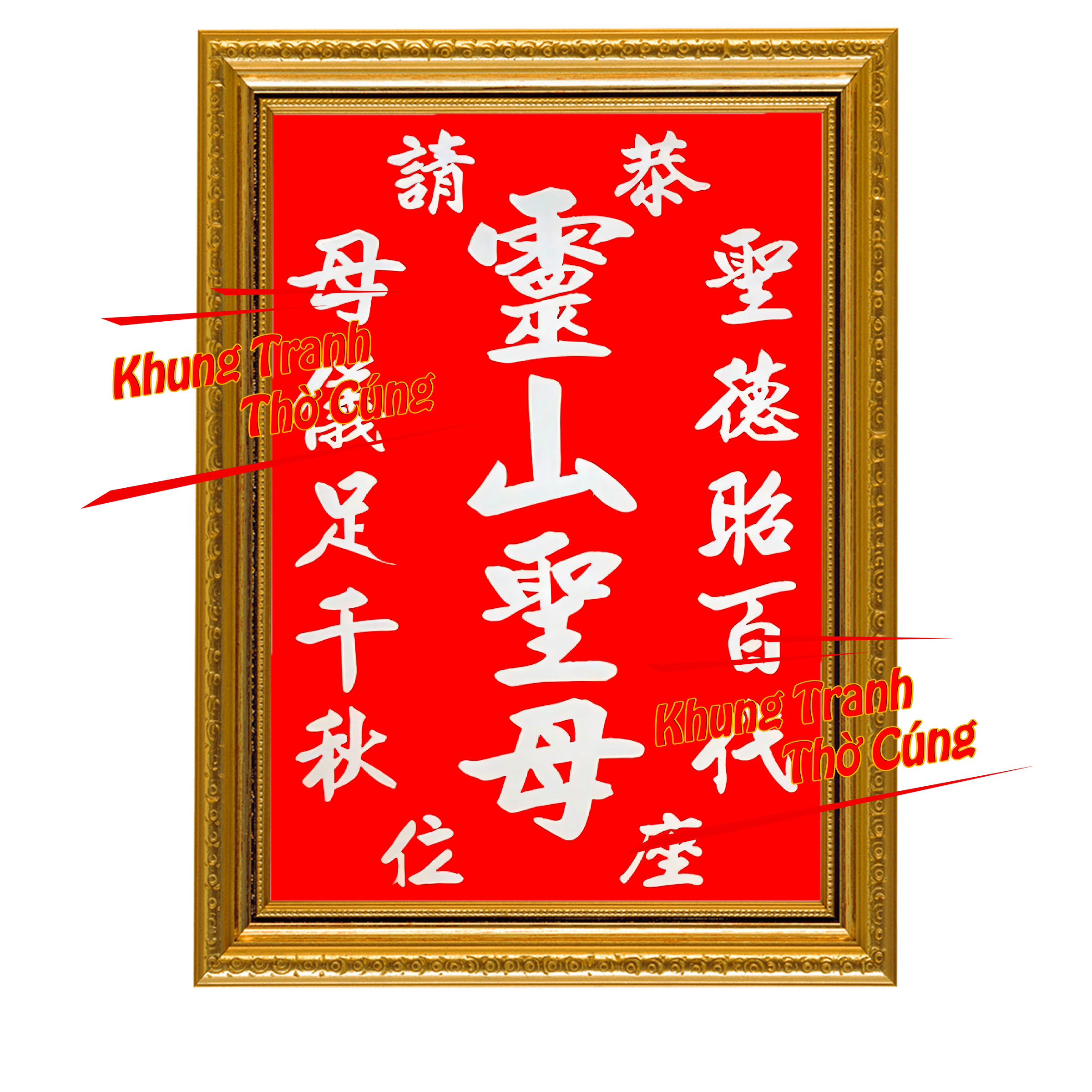Tranh Thờ Linh Sơn Thánh Mẫu + khung (Bảo hành gãy, vỡ)