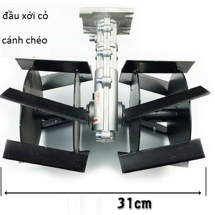 Đầu xới cỏ, đất lắp cho máy cắt cỏ - xếp răng thẳng, máy cắt cỏ, trục 26mm, 28mm 9 khía