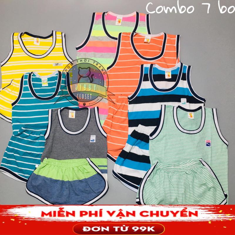 Nơi bán COMBO 7 Bộ 3 Lỗ Sát Nách Thoáng Mát Dành Cho Bé Có Size Đại (10kg - 65kg)