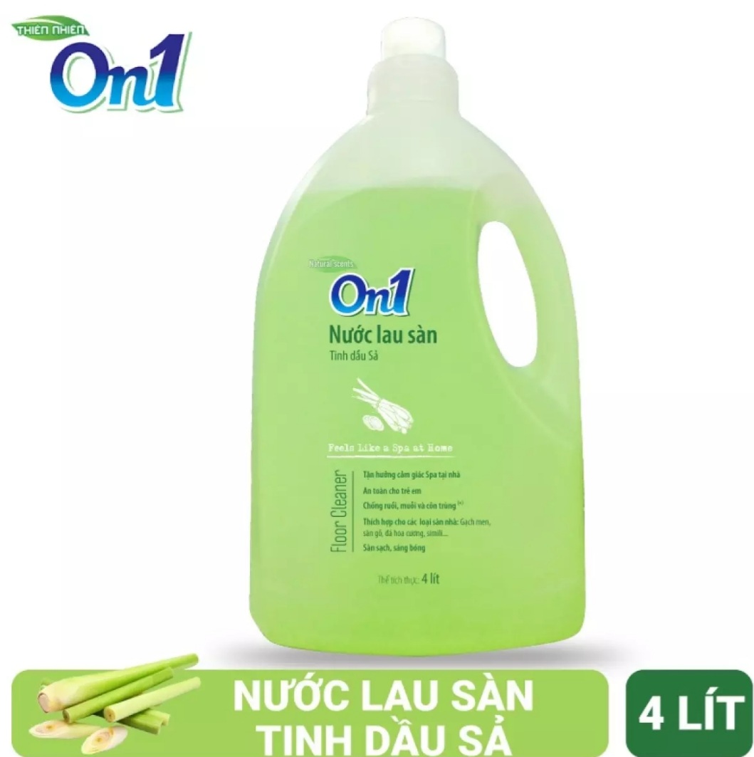 Nước Lau Sàn On1 Tinh Dầu Sả 4 Lít