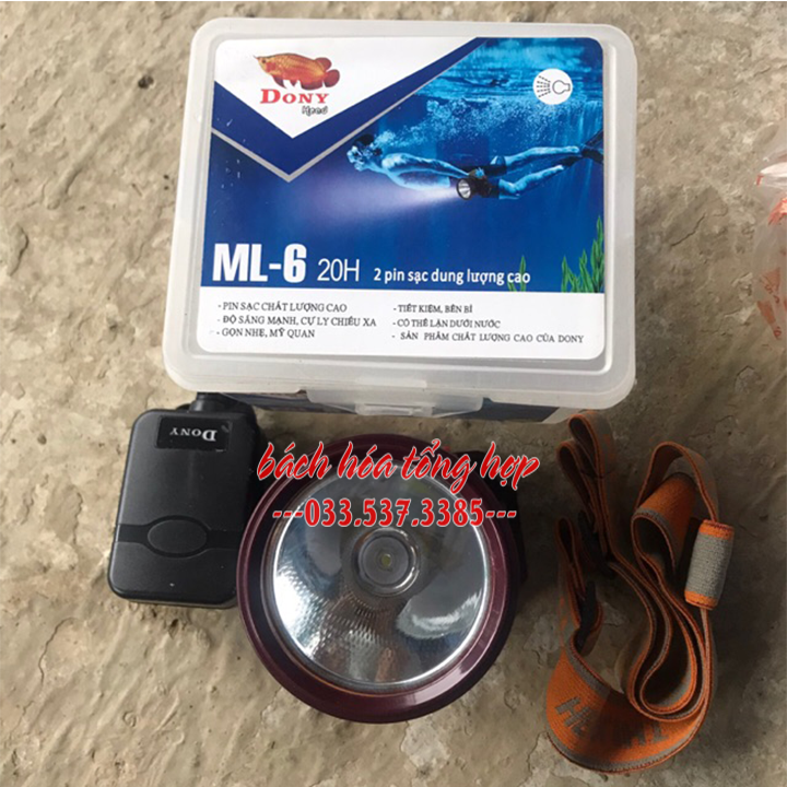 Đèn pin đeo đầu, đèn pin đội đầu ML6 DONY