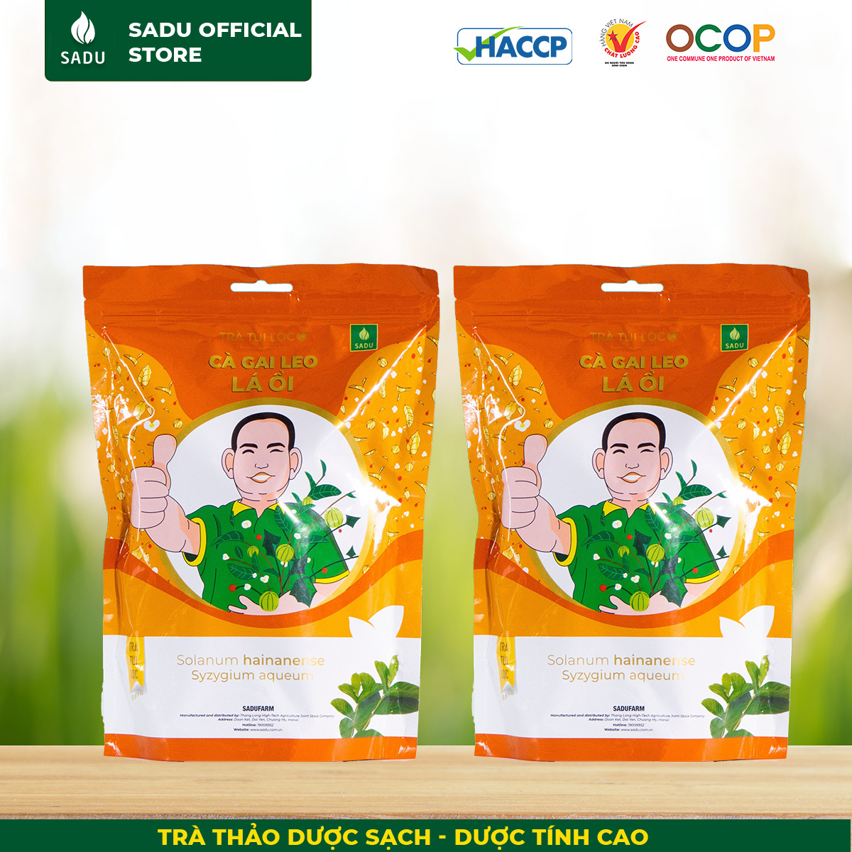 [ComBo-KM-500g Cà gai leo lá ổi + 500g cà gai leo nguyên chất]-SADU-hỗ trợ tiêu hóa, thanh lọc cơ thể