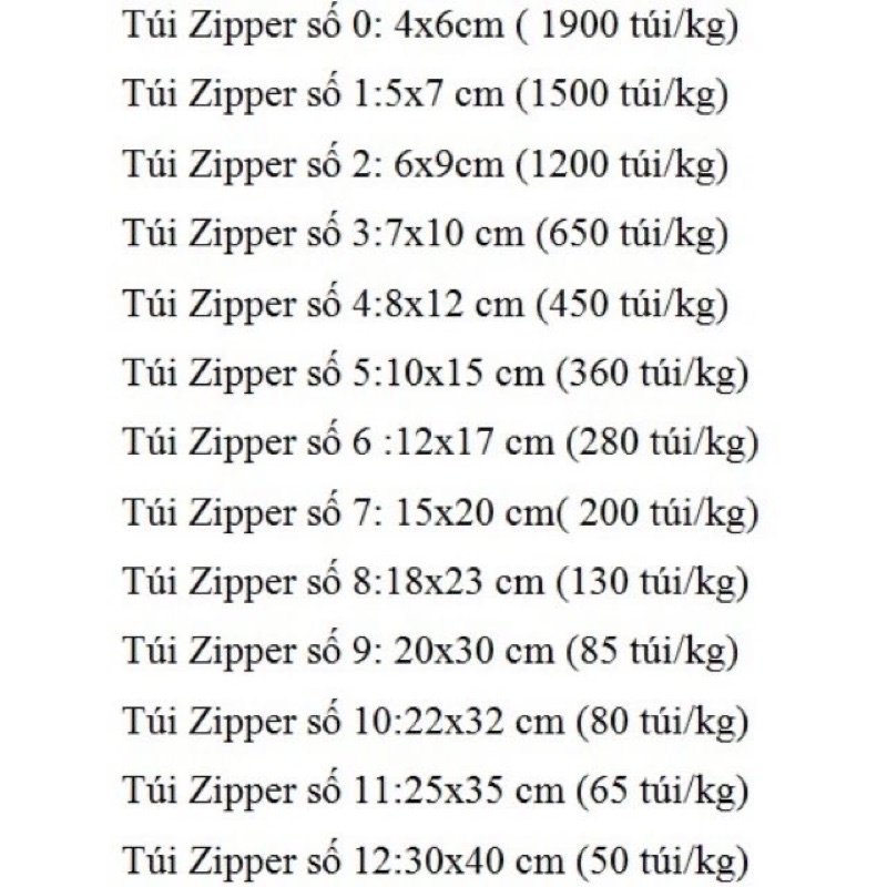 1kg túi zipper chỉ đỏ