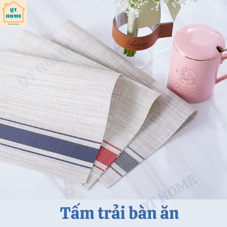 [HCM]Tấm Trải Lót Bàn Ăn Kiểu 2 Sọc