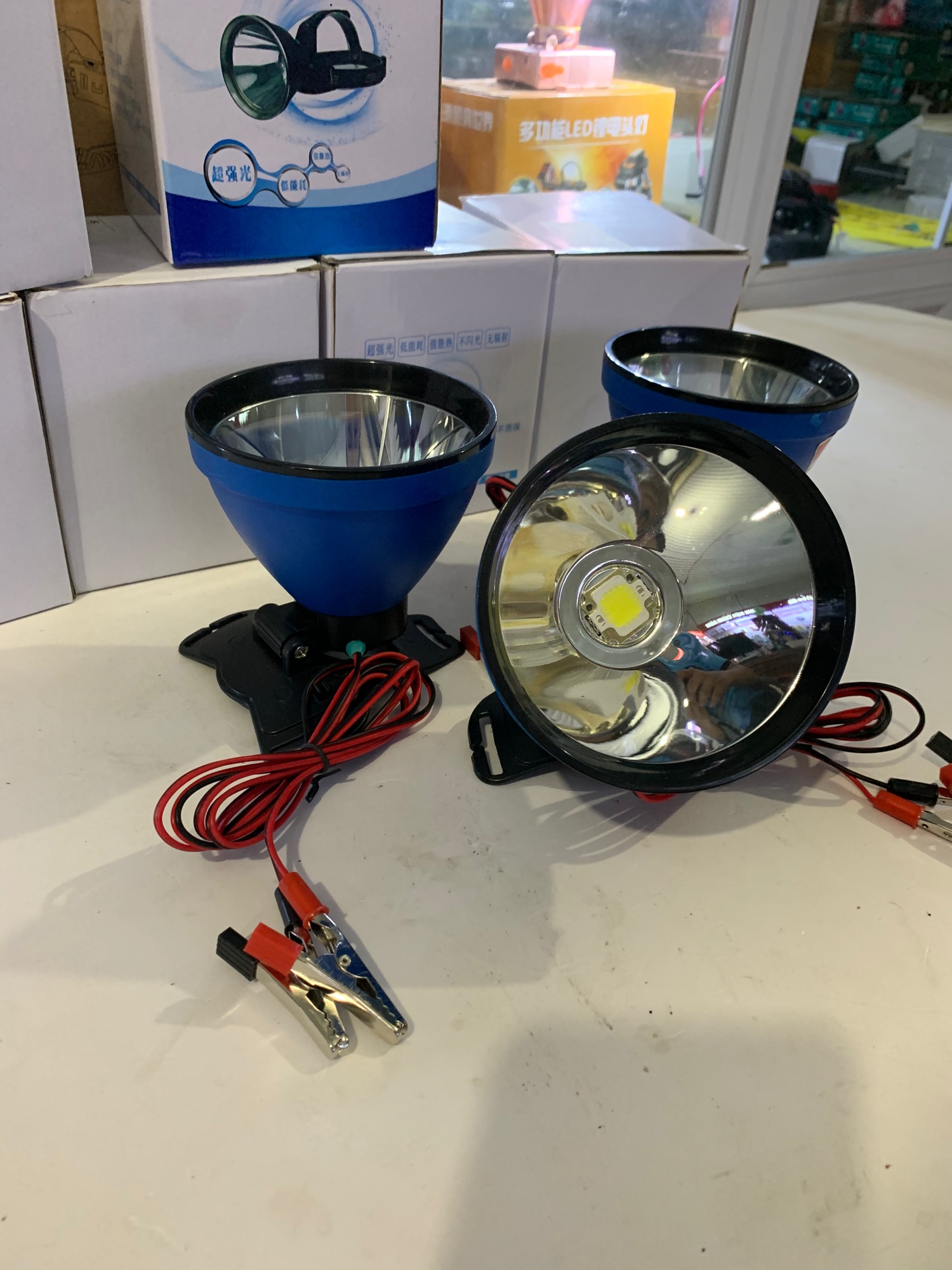 Đèn đội đầu kẹp bình ắc quy 12v siêu sáng ML1201