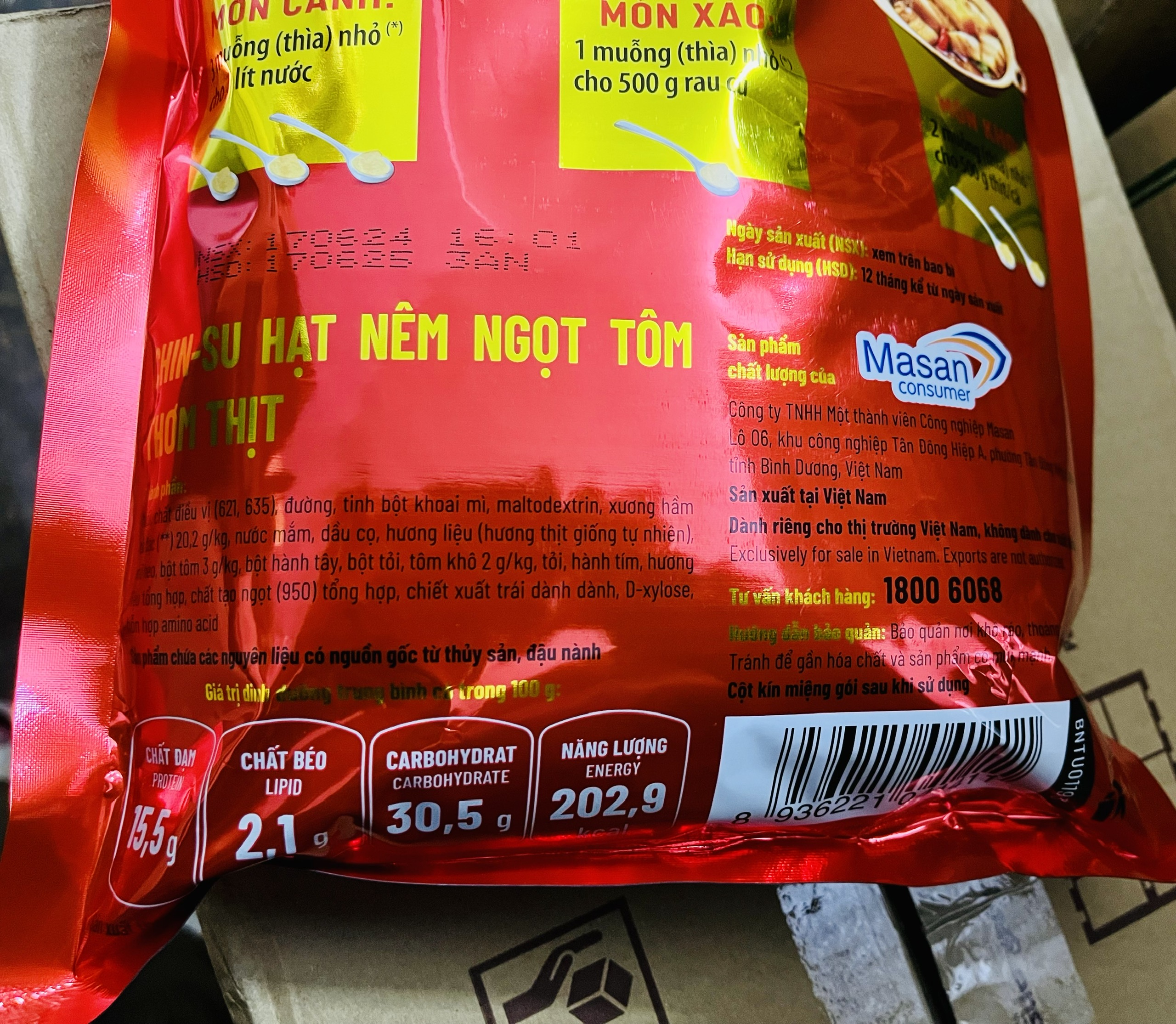(MẪU MỚI) Hạt nêm Knorr/Chinsu gói (1.8kg)