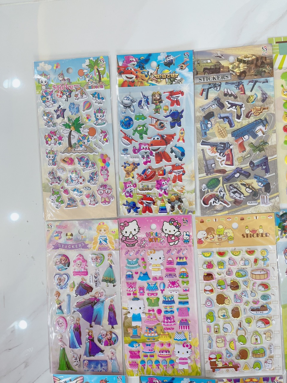 Hình dán đồ chơi sticker 3D nổi cho bé