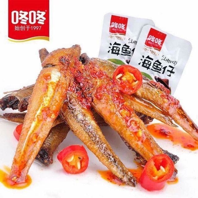 [ Ăn vặt ngon ] Combo 20 gói cá cơm cay ngâm tiêu siêu nghiền