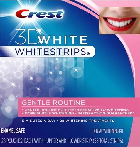 [Combo 4 Gói] Miếng dán trắng răng Crest 3D White (Professional Effects / Glamorous / Gentle Routine)