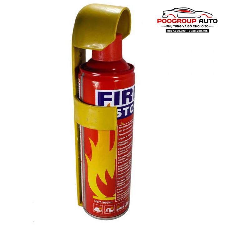Bình chữa cháy mini 500ml để xe hơi poogroup