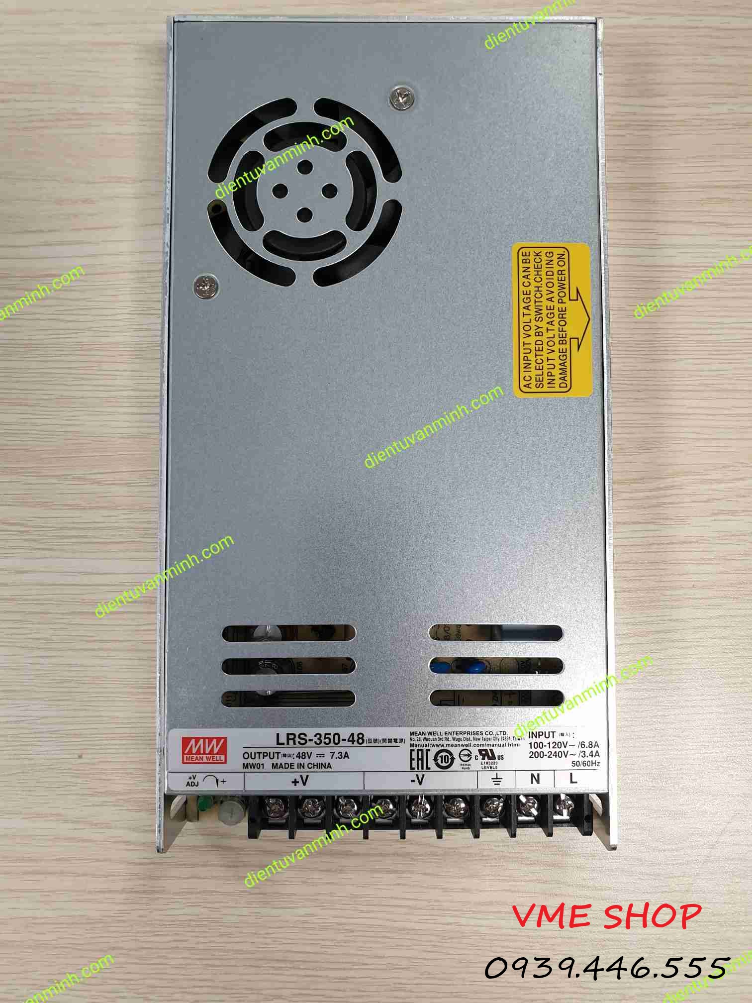 Bộ chuyển đổi nguồn 220v sang 48v tải 7.3a