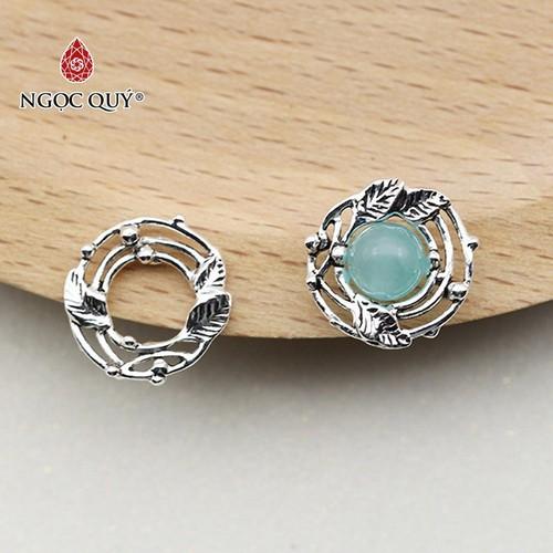 [HCM]Tổ chim lồng bạc hạt 6mm vào giữa xỏ ngang - Ngọc Qúy Gemstones