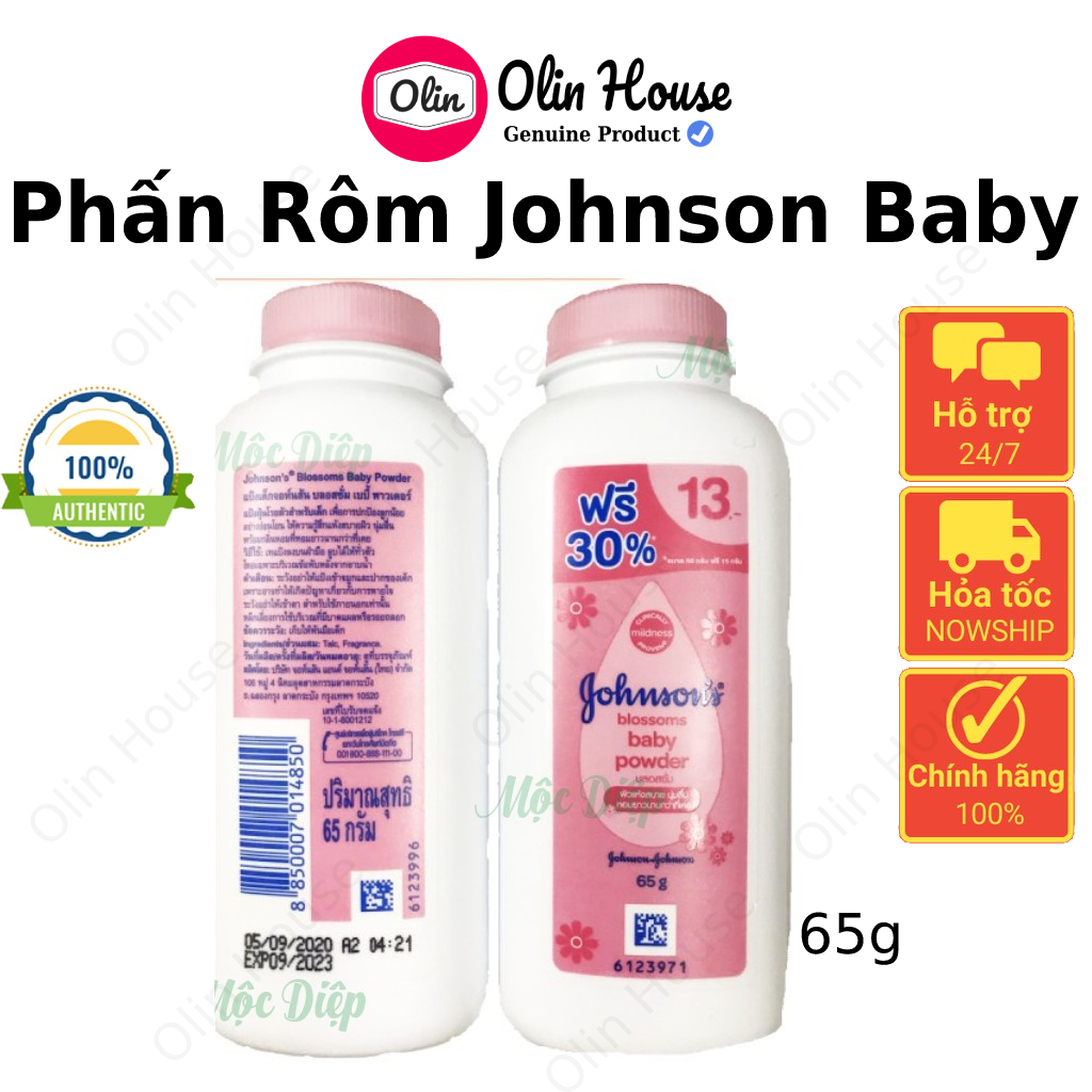 Phấn rôm Johnson Baby 65g cho bé, người lớn - Olin House