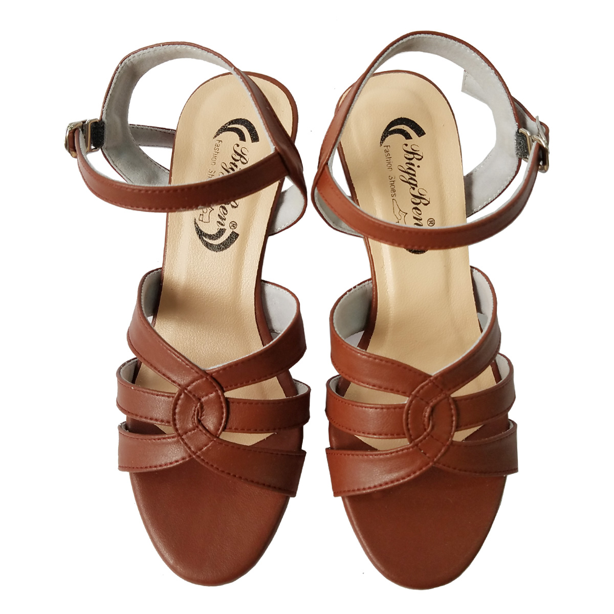 Giày Sandal Cao Gót Nữ BIGBEN Da Bò Cao 5 Phân CG134