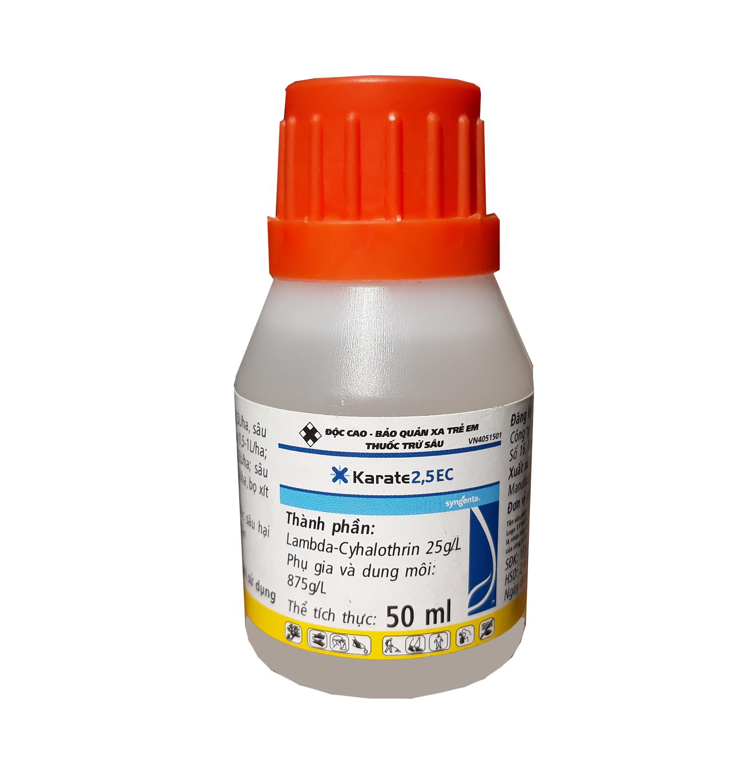 25 chai trừ sâu karate (mỗi chai 50ml)