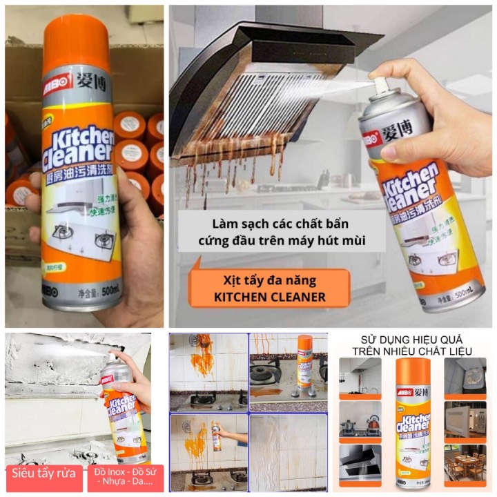 [HCM] Bình Xịt Vệ Sinh Nhà Bếp Kitchen Cleaner Đa Năng 500ml