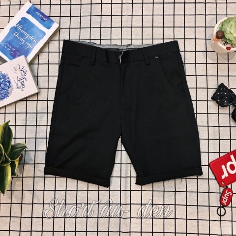 [HCM]Quần Short Tây Âu Đen Trẻ Trung Phong Cách