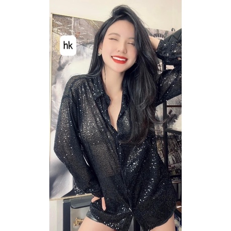 Áo Sơ Mi Nhung Kim Sa