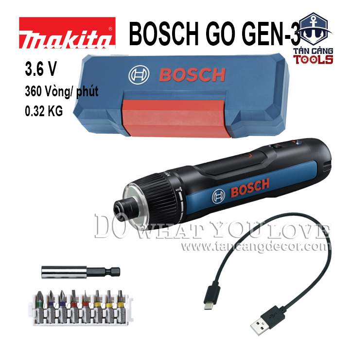 Máy vặn vít điện tử 9 chi tiết bosch go gen 3