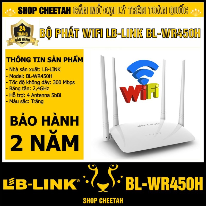 Bộ phát wifi LB-Link Router Wifi – BL-WR450H – – bảo hành 24 tháng – 4 Antenna 5bBi ngoài, đảm bảo cung cấp các sản phẩm đang được săn đón trên thị trường hiện nay