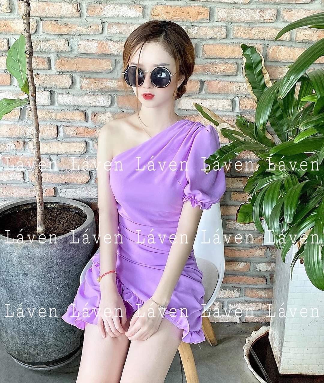 [HCM]Đầm nữ lệch vai phối đuôi cá