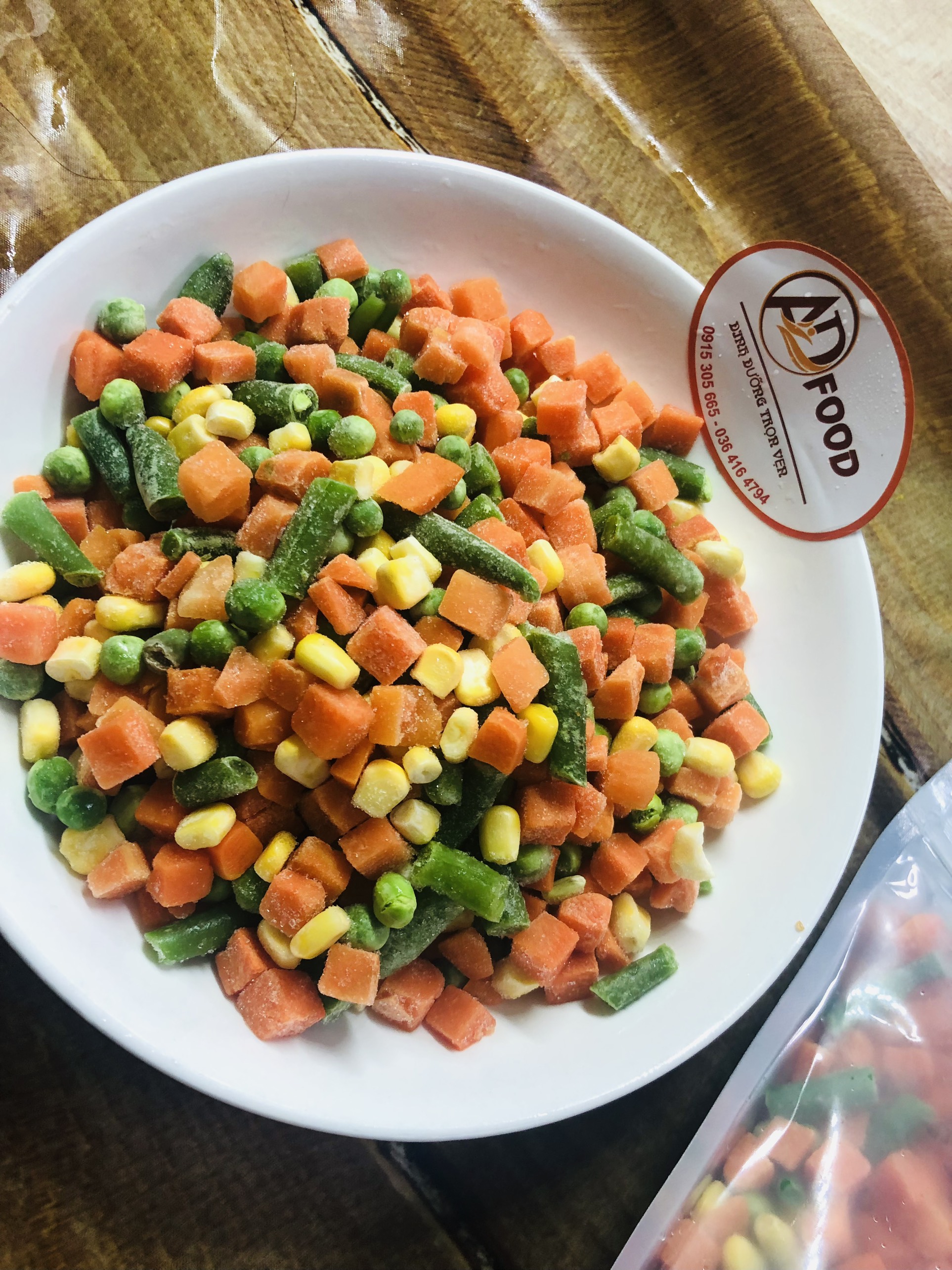 Rau củ hỗn hợp cắt sẵn gói 500gr