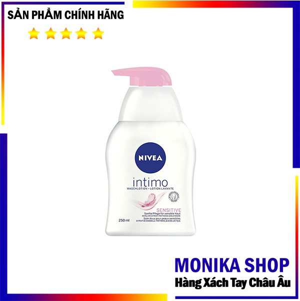 Dung Dịch Vệ Sinh Phụ Nữ Nivea Intimo Waschlotion Sensitive hàng Đức 250ml