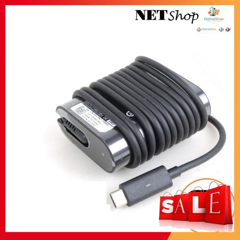 Sạc laptop dell 45w oval type-c bh 6 tháng 20v- 2.25a usb c oval zin