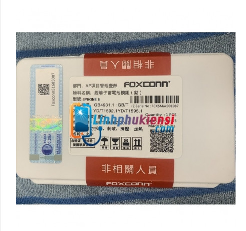 Pin dành cho iphone 6 zin foxconn