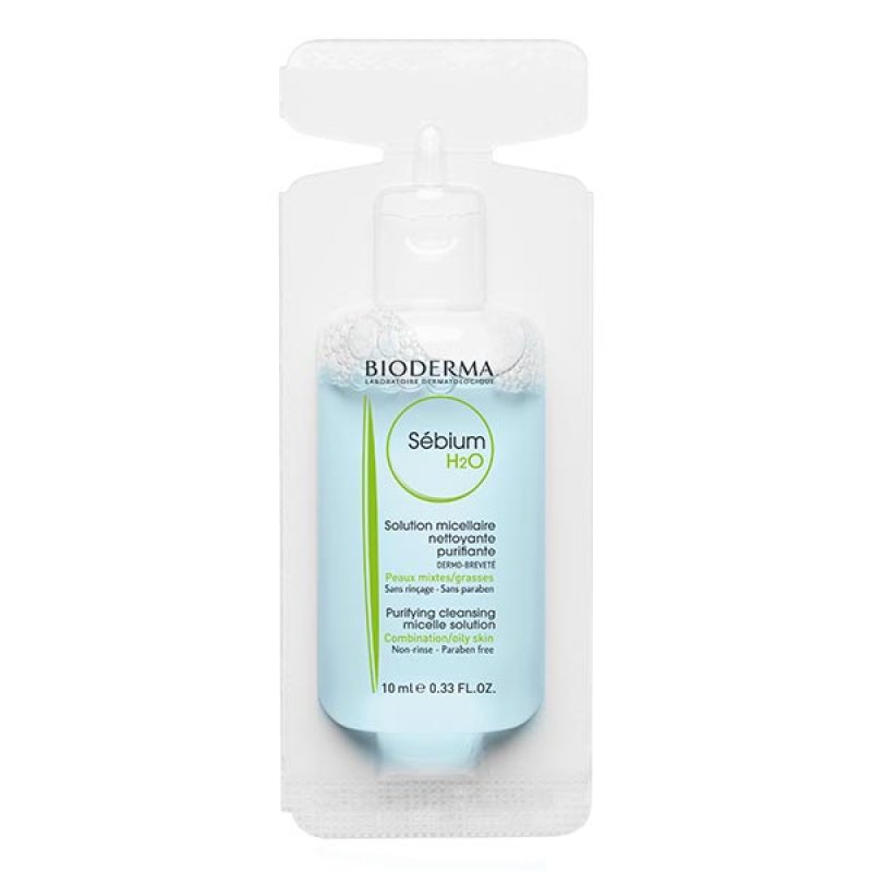 [Mini size 10ml] Nước làm sạch và tẩy trangBioderma micellar cho da hỗn hợp và da dầu Sebium H2O cao cấp