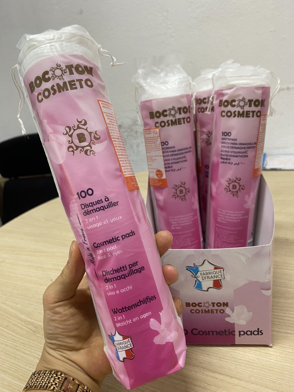 Bông tẩy trang Bocoton Cosmeto 100 miếng