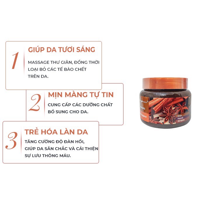 Tẩy da chết quế hồi và cafe của Nga