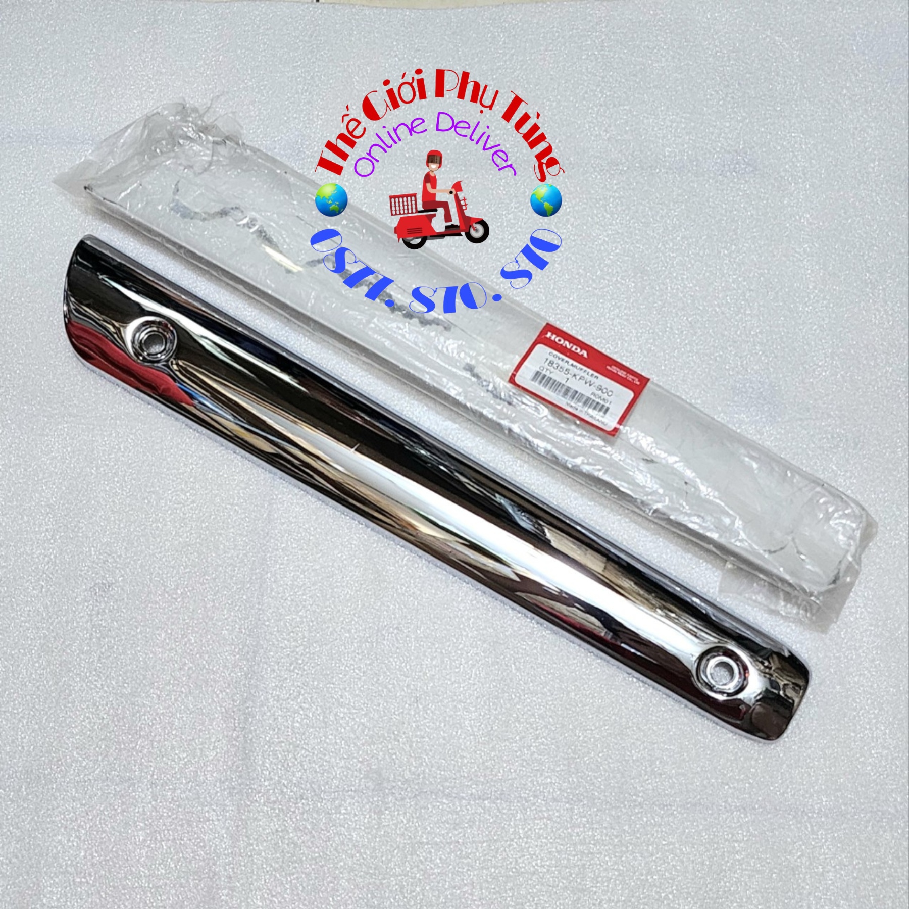 Che pô, ốp pô dream lùn 125 zin honda thái lan - 18355-kpw-900
