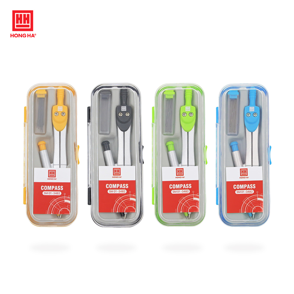 Bộ Compa Học Sinh Hồng Hà Chính Hãng Dành Cho Học Sinh/Sinh Viên - 3482/3484/3490/3575