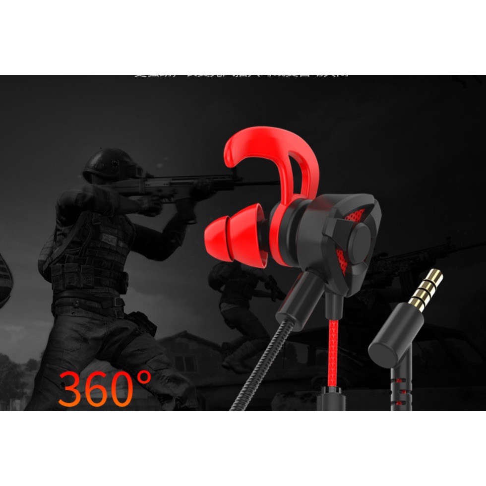 Tai nghe Dây gaming có mic Xoay 360 Độ cho điện thoại G9 PRO tai nghe chơi game PUBG mobile / FF / ROS /Bass căng